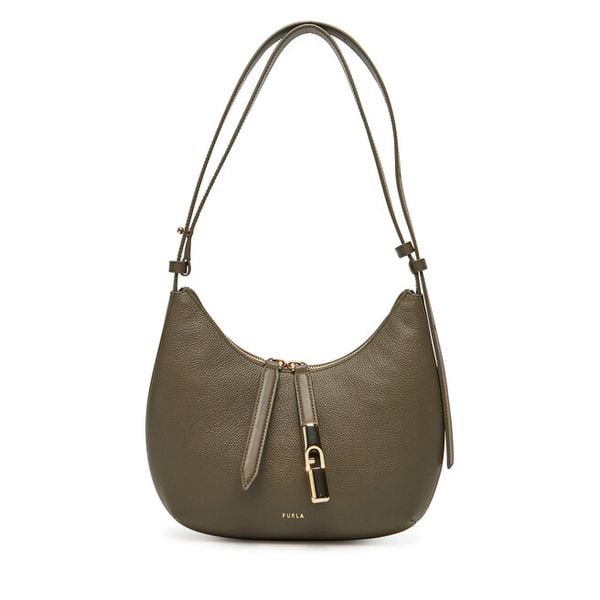 Torebka Furla. Zielone torebki do ręki damskie Furla, bez wzorów, klasyczne, bez dodatków. Za 979.99 zł.