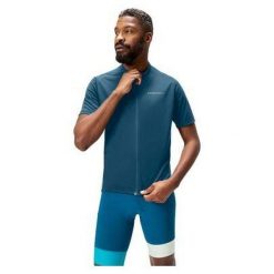 Koszulka rowerowa męska Endura Loop Zipped. Niebieskie buty sportowe męskie ENDURA, bez zapięcia, rowerowe. Za 179.99 zł.