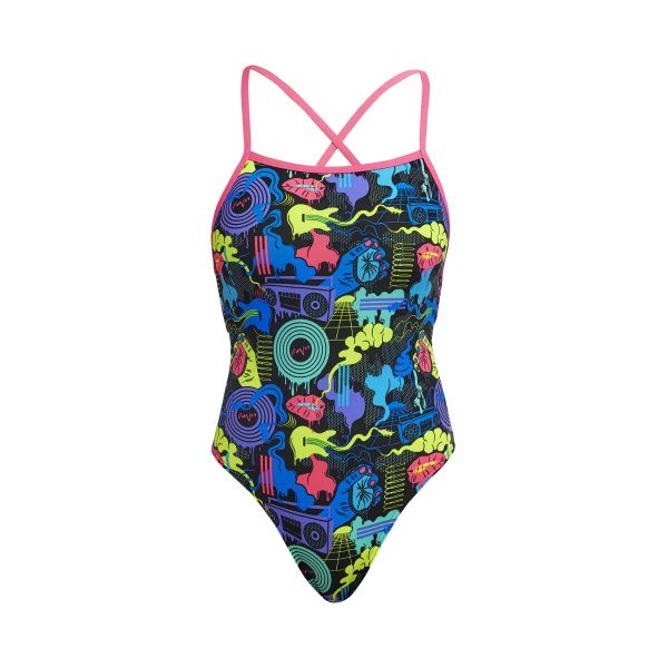 Strój kąpielowy damski Funkita Poppy Long Strapped In. Kostiumy jednoczęściowe damskie FUNKITA, xs, bez wzorów, z poliesteru, sportowe, do pływania. Za 199.00 zł.
