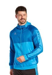 Kurtka treningowa z kapturem Erima Six Wings. Fioletowe kurtki męskie Erima, xl, bez wzorów, z bawełny, eleganckie, z kapturem. Za 252.50 zł.