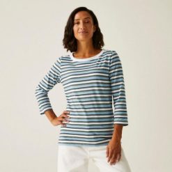 Koszulka do chodzenia z rękawem 3/4 damska Bayletta II. T-shirty damskie Regatta, bez wzorów, z polaru, sportowe, bez kołnierzyka. Za 141.50 zł.