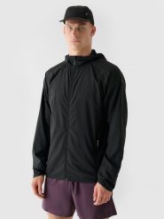 4F Kurtka do biegania Ultralight męska - szara M. Szare kurtki męskie 4f, m, bez wzorów, z materiału, klasyczne, z kapturem. Za 299.99 zł.