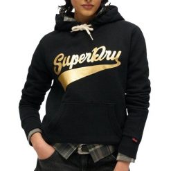 Bluza damska z kapturem Superdry Super Athletics. Czarne t-shirty damskie Superdry., l, bez wzorów, bez kołnierzyka. Za 337.80 zł.