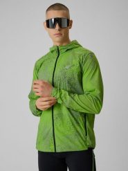 4F Kurtka do biegania męska - oliwkowa S. Brązowe kurtki męskie 4f, l, bez wzorów, do biegania. Za 349.99 zł.