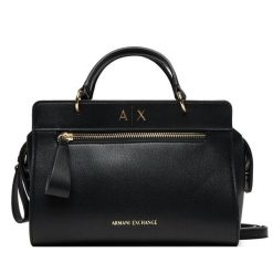 Torebka Armani Exchange. Czarne torebki do ręki damskie Armani Exchange, bez wzorów, klasyczne, bez dodatków. Za 709.99 zł.