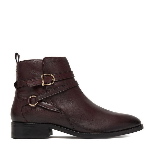 Botki Beverly Hills Polo Club. Czerwone botki damskie Beverly Hills Polo Club, bez obcasa, na płaskiej podeszwie, bez zapięcia. Za 429.99 zł.