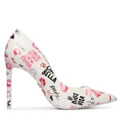 Szpilki Aldo. Białe szpilki damskie Aldo, bez wzorów, bez obcasa, bez zapięcia. Za 379.99 zł.