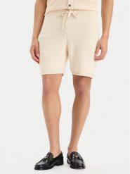 Tommy Hilfiger Szorty materiałowe MW0MW42797 Kremowy Regular Fit. Białe szorty męskie Tommy Hilfiger, m, bez wzorów, z bawełny. Za 529.99 zł.