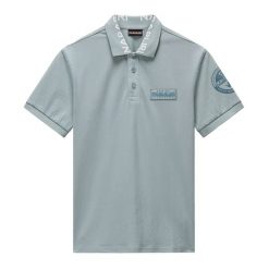Koszulka polo męska Napapijri E-Amundsen 1. Zielone koszulki polo męskie Napapijri, l, bez wzorów, bez ramiączek. Za 239.99 zł.
