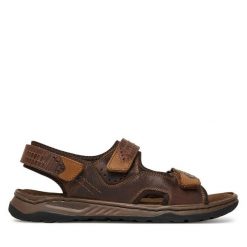 Sandały Mustang. Brązowe sandały męskie Mustang, bez zapięcia. Za 299.99 zł.