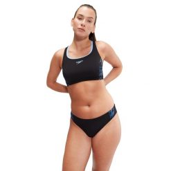 Strój kąpielowy dwuczęściowy damski Speedo Placement 2 Piece. Czarne bikini damskie Speedo, m, bez wzorów. Za 370.76 zł.
