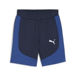 Młodzieżowe szorty Evostripe PUMA Club Navy Blue. Niebieskia szorty męskie Puma, na wiosnę, m, bez wzorów, klasyczne. Za 97.99 zł.
