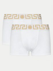 Versace Komplet bokserek AU10181 1A10011 Biały. Białe bokserki męskie Versace, m, bez wzorów, z bawełny. Za 319.99 zł.