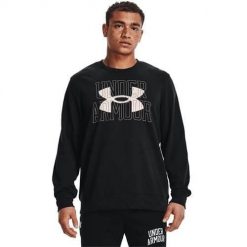Bluza sportowa męska Under Armour Rival Terry. Czarne bluzy męskie Under Armour, l, bez wzorów, z materiału, bez kaptura. Za 341.00 zł.