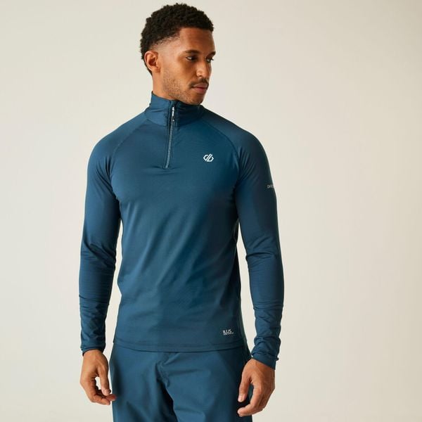 Bluza turystyczna męska Dare 2B Fuse Up II termoaktywna. Niebieskie bluzy męskie Dare 2b, m, bez wzorów, bez kaptura, narciarskie. Za 139.99 zł.