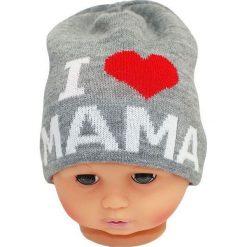 Czapka niemowlęca z napisem mama CZ 161A szara. Czapki dla dzieci marki Reserved. Za 30.75 zł.