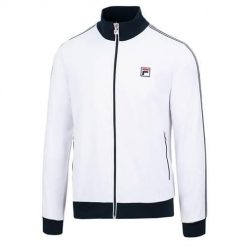Bluza sportowa męska Fila Warm-up. Białe bluzy męskie Fila, m, bez wzorów, bez kaptura. Za 531.00 zł.