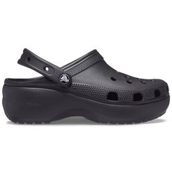 Crocs Classic Damskie Platform Clog. Czarne klapki damskie Crocs, bez wzorów. W wyprzedaży za 161.97 zł.