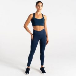 Legginsy turystyczne damskie Revived. Brązowe legginsy damskie Dare 2b, bez wzorów. W wyprzedaży za 154.15 zł.