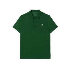 Polo Lacoste Novak Djokovic. Zielone koszulki polo męskie Lacoste, bez wzorów, sportowe, bez ramiączek. Za 399.00 zł.