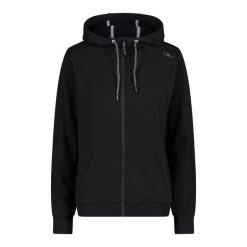 Bluza damska z kapturem CMP. Czarne bluzy damskie CMP, m, bez wzorów, z bawełny, z kapturem. Za 282.00 zł.