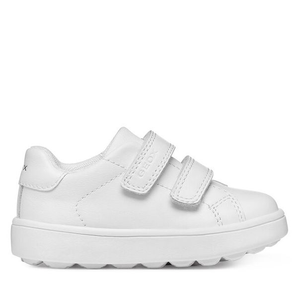 Sneakersy Geox. Białe trampki i tenisówki chłopięce Geox, bez wzorów, bez zapięcia. Za 201.99 zł.