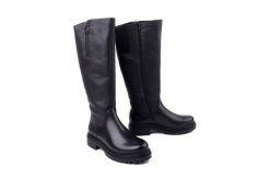 RIEKER Y3154-00 black, kozaki damskie. Czarne kozaki damskie Rieker, bez obcasa, na obcasie. Za 399.42 zł.