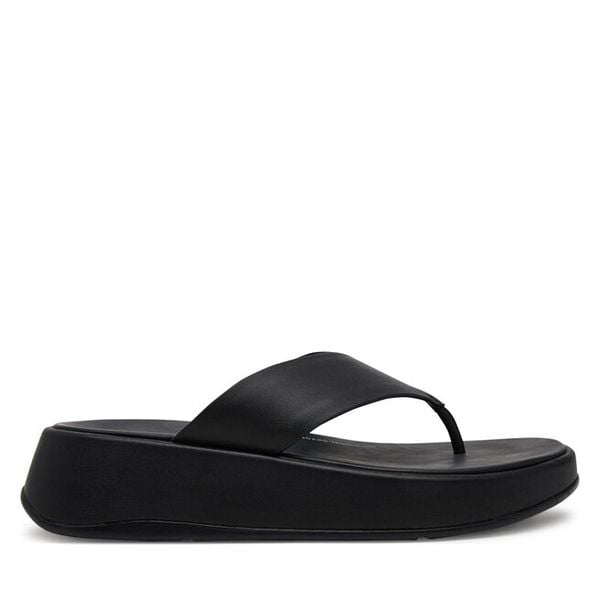 Japonki FitFlop. Czarne klapki damskie FitFlop, bez wzorów, bez obcasa. Za 609.99 zł.