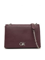 Calvin Klein Torebka K60K612810 Bordowy. Czerwone torebki do ręki damskie Calvin Klein, bez wzorów, ze skóry, wizytowe, bez dodatków. Za 359.99 zł.