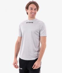 Koszulka piłkarska dla dzieci Givova One jasnoszara. Szare t-shirty dla chłopców Givova, bez wzorów, z materiału, bez ramiączek. Za 32.90 zł.