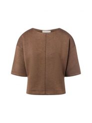 Opus Koszulka damska - Ginama Kobiety Sztuczne włókno brązowy marmurkowy, 36. Brązowe t-shirty damskie Opus, bez wzorów, z dresówki, bez kołnierzyka. Za 249.95 zł.