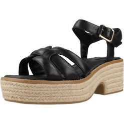 Sandały CLARKS COLEDALE STRAP Czarny. Czarne sandały damskie Clarks, bez wzorów, ze skóry, bez obcasa, bez zapięcia. Za 485.99 zł.