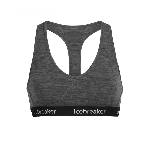 Biustonosz termoaktywny icebreaker Sprite Racerback Gritstone. Szare bielizna termoaktywna damska Icebreaker, xs, bez wzorów, z lycry, bez ramiączek. Za 139.99 zł.