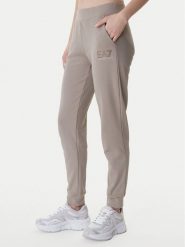 EA7 Emporio Armani Spodnie dresowe 7W000538 AF15831 Brązowy Regular Fit. Brązowe spodnie dresowe damskie EA7 Emporio Armani, xxl, bez wzorów, z bawełny. Za 509.99 zł.