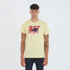 Koszulka bawełniana BETEL męska. Żółte buty sportowe męskie ELPLAYER, z bawełny, bez zapięcia, na fitness i siłownię. Za 48.00 zł.