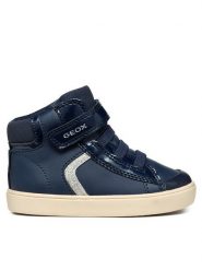 Geox Sneakersy B Gisli Girl B461MA 05402 C4002 M Granatowy. Niebieskie buty sportowe dziewczęce Geox, bez wzorów, ze skóry, bez zapięcia. Za 189.99 zł.