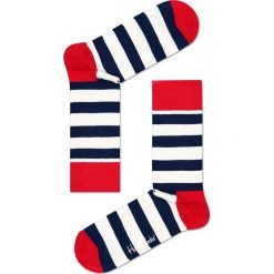 Happy Socks - Skarpetki Stripe. Szare skarpety damskie marki Happy Socks, z bawełny. Za 34.90 zł.