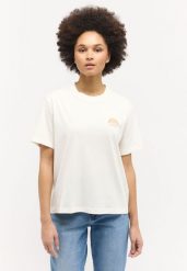 DAMSKA KOSZULKA MUSTANG T-shirty Floris Whisper White 1015169 2013. Białe t-shirty damskie Mustang, m, bez wzorów, bez kołnierzyka. Za 89.99 zł.