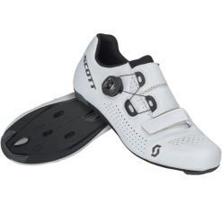 Buty wpinane w pedały Scott Road Team BOA szosowe r. 43. Białe obuwie sportowe damskie Scott, bez wzorów, rowerowe. Za 655.30 zł.