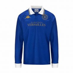 Koszulka domowa z długim rękawem FC Versailles 78 2024/25. Białe koszulki polo męskie Kappa, m, bez wzorów, z poliesteru, bez kołnierzyka, bez ramiączek, do piłki nożnej. Za 439.50 zł.