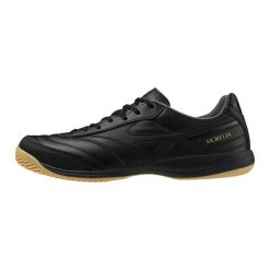 Buty do futsalu Mizuno Morelia Sala Pro In IC. Czarne buty sportowe męskie Mizuno, bez zapięcia, do piłki nożnej. W wyprzedaży za 342.95 zł.