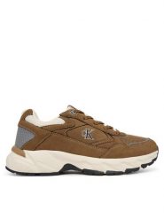 Calvin Klein Sneakersy V3X9-83485-1960 S Brązowy. Brązowe buty sportowe dziewczęce Calvin Klein, bez wzorów, ze skóry, bez zapięcia. Za 389.99 zł.