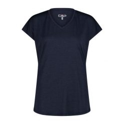 Koszulka damska turystyczna CMP 35N5586. Niebieskie koszulki sportowe damskie CMP, s, bez wzorów, bez kołnierzyka, bez ramiączek. Za 143.50 zł.