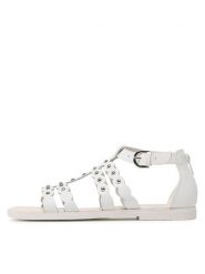 Geox Sandały J Sandal Karly Girl J3535D043BCC1000 D Biały. Białe sandały dziewczęce Geox, ze skóry, bez zapięcia. Za 359.99 zł.
