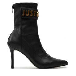 Botki Just Cavalli. Czarne botki damskie Just Cavalli, bez obcasa, na szpilce, bez zapięcia. Za 1,049.00 zł.