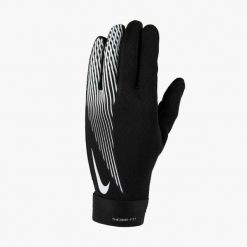 Rękawiczki Nike sportowe Academy Therma-FIT. Czarne rękawiczki męskie Nike, na zimę, bez wzorów, z gumy, sportowe. Za 95.99 zł.