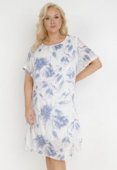 Niebieska Sukienka z Bawełny Sebaestus. Niebieskie sukienki damskie Born2be, na co dzień, plus size, bez wzorów, z bawełny, klasyczne, bez kołnierzyka, plus size, bez ramiączek, midi, proste. Za 64.99 zł.