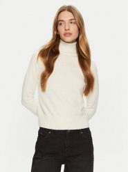 Guess Jeans Golf W4BR15 Z3HO2 Écru Regular Fit. Swetry damskie Guess Jeans, xl, z aplikacjami, z jeansu, bez kołnierzyka, bez ramiączek, bez kaptura. Za 279.99 zł.