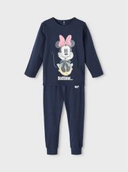 NAME IT Piżama DISNEY 13208981 Granatowy Regular Fit. Niebieskie bielizna dla dziewczynek Name it, bez wzorów, z bawełny. Za 189.99 zł.