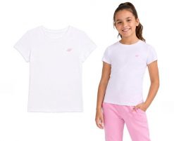 4f Koszulka dziewczęca T-SHIRT 4FJWMM00TTSHF3615-10S. Bluzki dla dziewczynek 4f, bez wzorów, bez kołnierzyka, bez ramiączek. Za 28.90 zł.